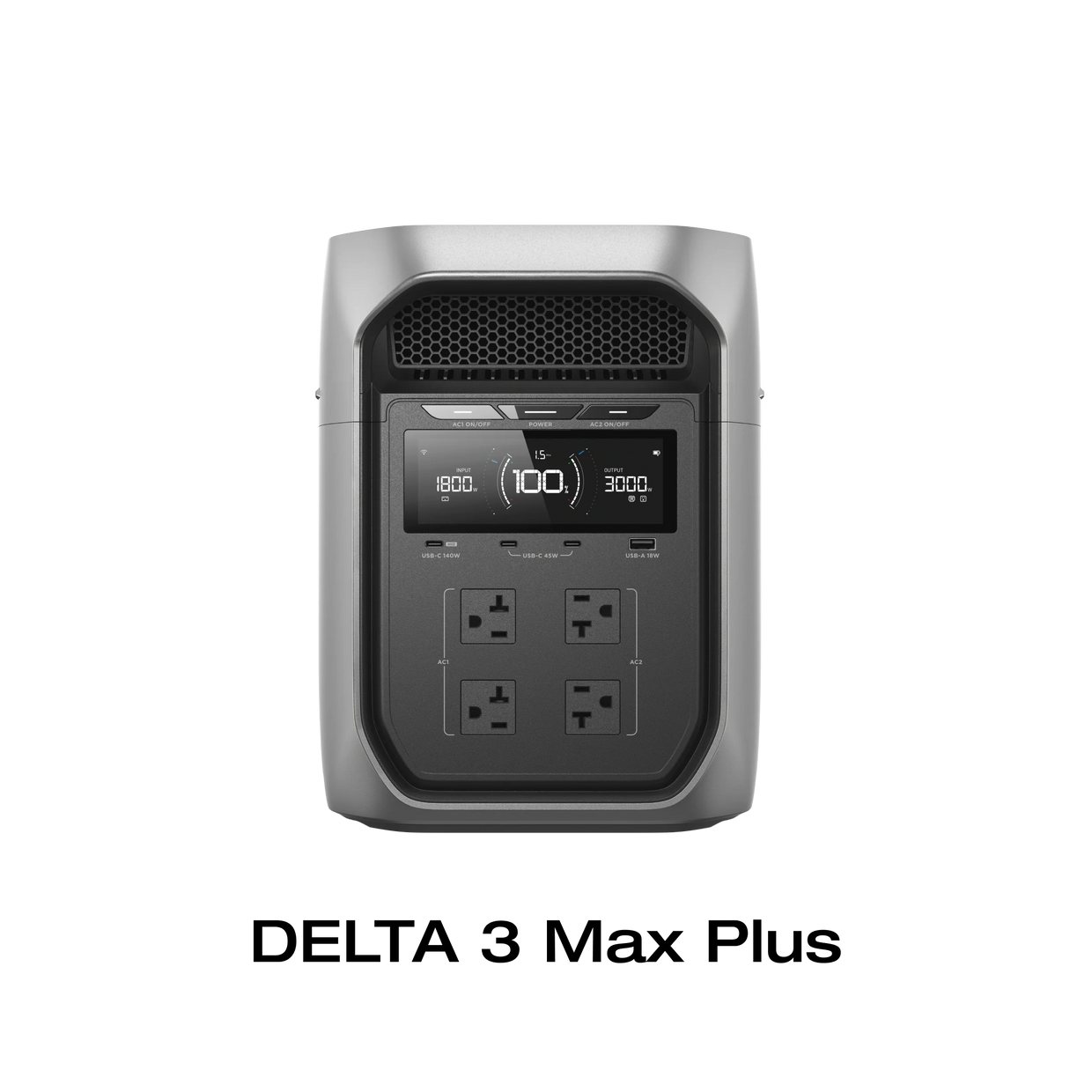 EcoFlow DELTA 3 Max Plus portable power station front view